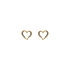Gold Earrings Heart with Zircons
