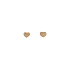 Gold Pecky Earrings Hearts with Zircons