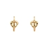 Gold Round Earrings Hearts