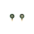 Gold Earrings with Emeralds