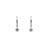 Earrings Starfish with Zircons in White Gold