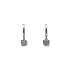 Round Earrings with White Gold Zircons