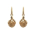 Gold Hanging Heart Earrings