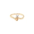 Gold Engagement Ring with Zircon