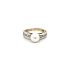 Ring with Pearl of Combination Gold