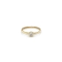 Gold Engagement Ring with Zircon