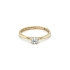 Gold Engagement Ring with Zircon