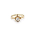 Gold Ring Sparkling Flower with Central Zircon