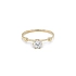 Gold Engagement Ring with Zircon