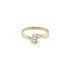 Gold Engagement Ring with Zircon