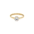Gold Engagement Ring with Zircon