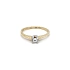 Engagement Ring with Zircon made of Combined Gold