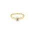 Gold Engagement Ring with Zircon