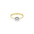 Gold Engagement Ring with Zircon