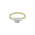 Engagement Ring with Zircon made of Combined Gold