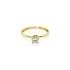 Gold Engagement Ring with Zircon