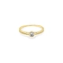 Gold Engagement Ring with Zircon