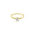 Gold Engagement Ring with Zircon
