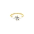 Gold Engagement Ring with Zircon