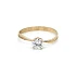 Gold Engagement Ring with Zircon