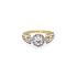 Gold Engagement Ring with Zircones