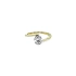 Gold engagement ring with cubic zirconia
