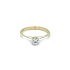 Gold Engagement Ring with Zircon