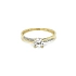 Gold Engagement Ring with Zircones