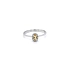 Ring with Citrine from White Gold
