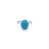 Ring with Turquoise from White Gold