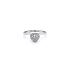 Engagement Ring with White Gold Zircons