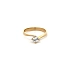 Gold Engagement Ring with Zircon