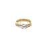Gold Engagement Ring with Zircones