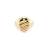Golden Men's Ring with Zircon