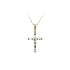 Gold Pendant Cross with Zircons