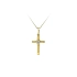Gold Pendant Cross with Zircon