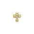 Gold Pendant Cross with Zircons