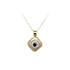 Gold Pendant with Black Stone