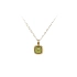 Gold Pendant with Green Stone