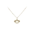 Gold Pendant Heart with Dolphins