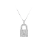 Pendant Padlock with White Gold Zicrons