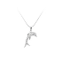 Pendant Dolphin with White Gold Zircons