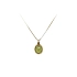 Gold Pendant with Green Stone
