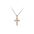 Gold Pendant Cross with Jesus Christ