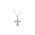 Pendant Cross with White Gold Zircons
