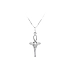 Pendant Cross with Jesus Christ from White Gold