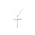 Pendant Cross with White Gold Zircons