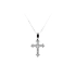 Pendant Cross with White Gold Zircons