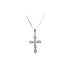 Pendant Cross with White Gold Zircons
