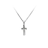 Pendant Cross with Zircon made of White Gold